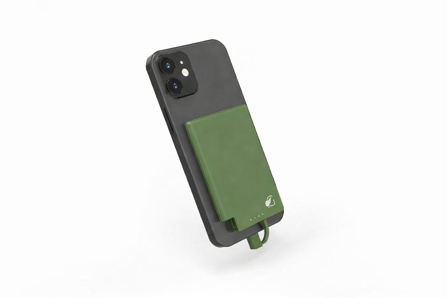 SlimCharge™ 5000mAh Magnetic Power Bank with Built-In Cables