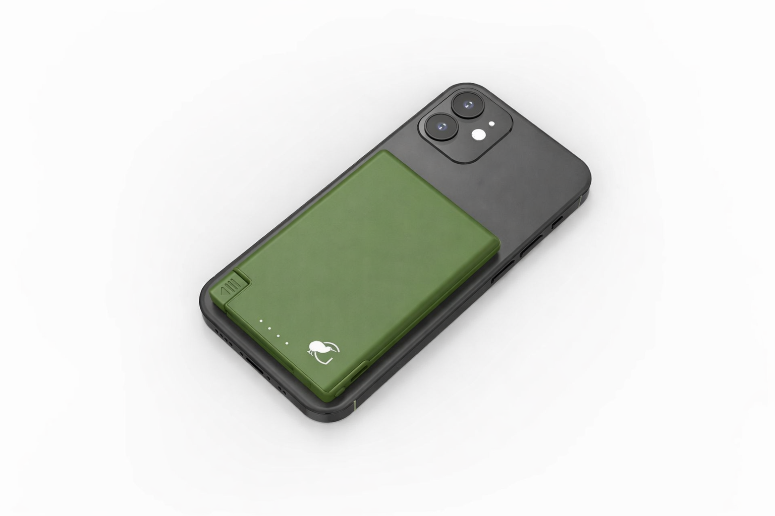 SlimCharge™ 5000mAh Magnetic Power Bank with Built-In Cables