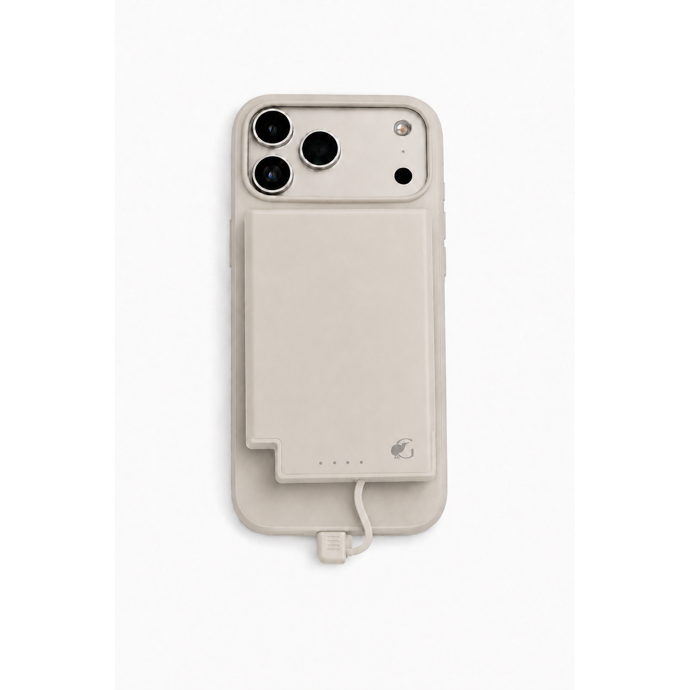 SlimCharge™ Magnetic Power Bank with Built-In Cables - 5k mAh