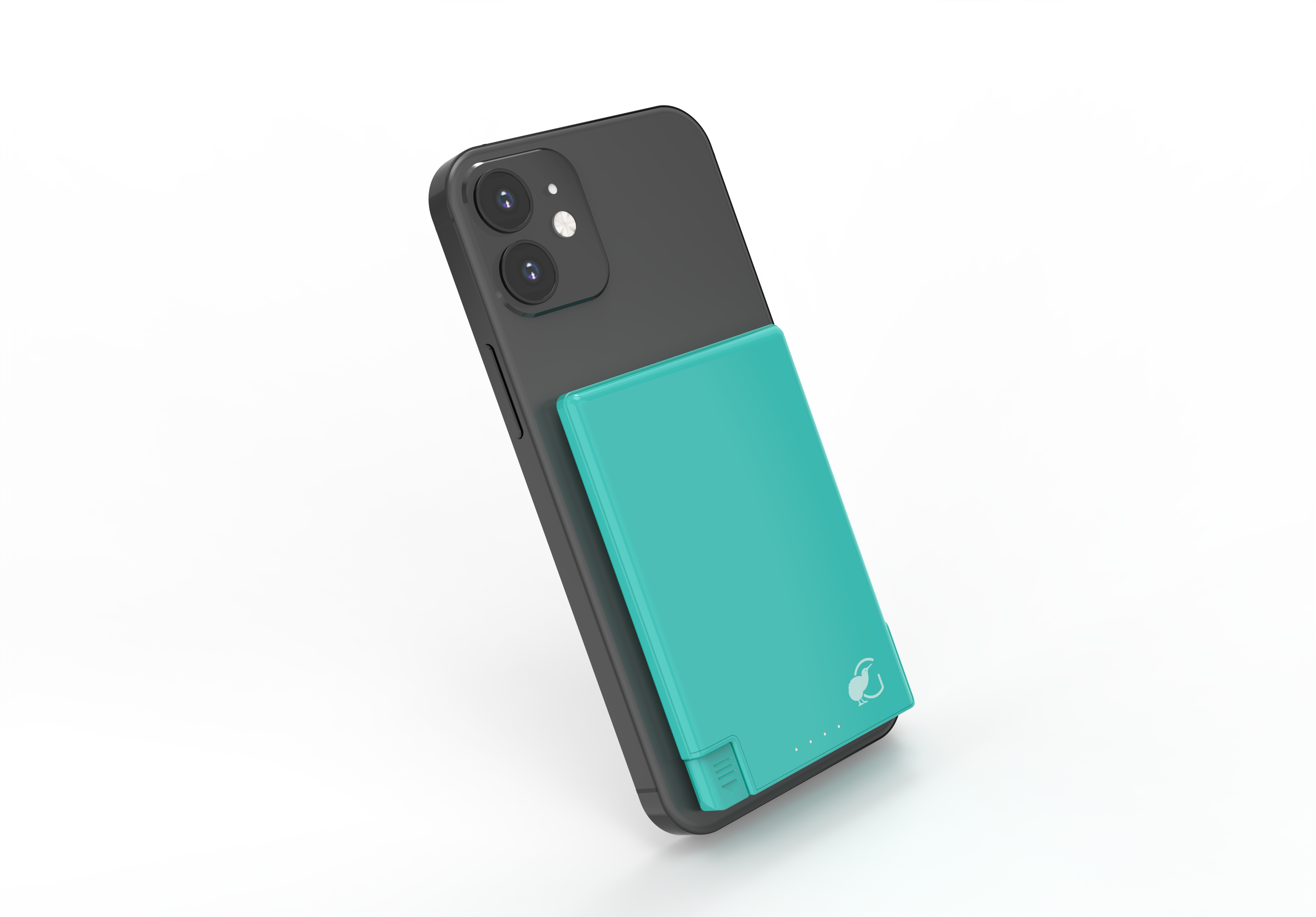 SlimCharge™ 5000mAh Magnetic Power Bank with Built-In Cables