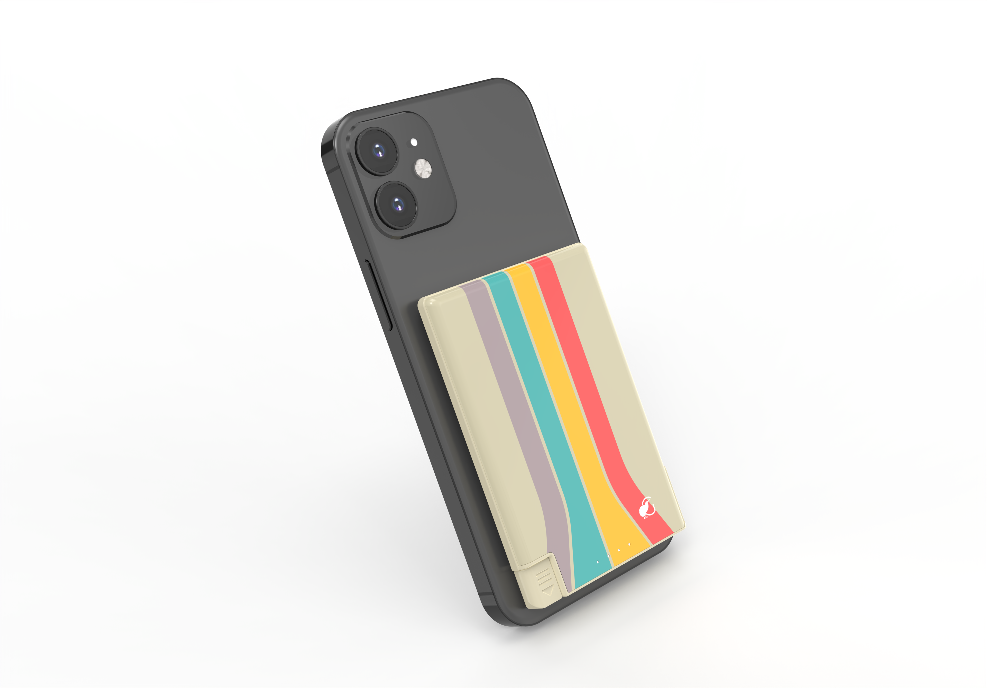 SlimCharge™ 5000mAh Magnetic Power Bank with Built-In Cables