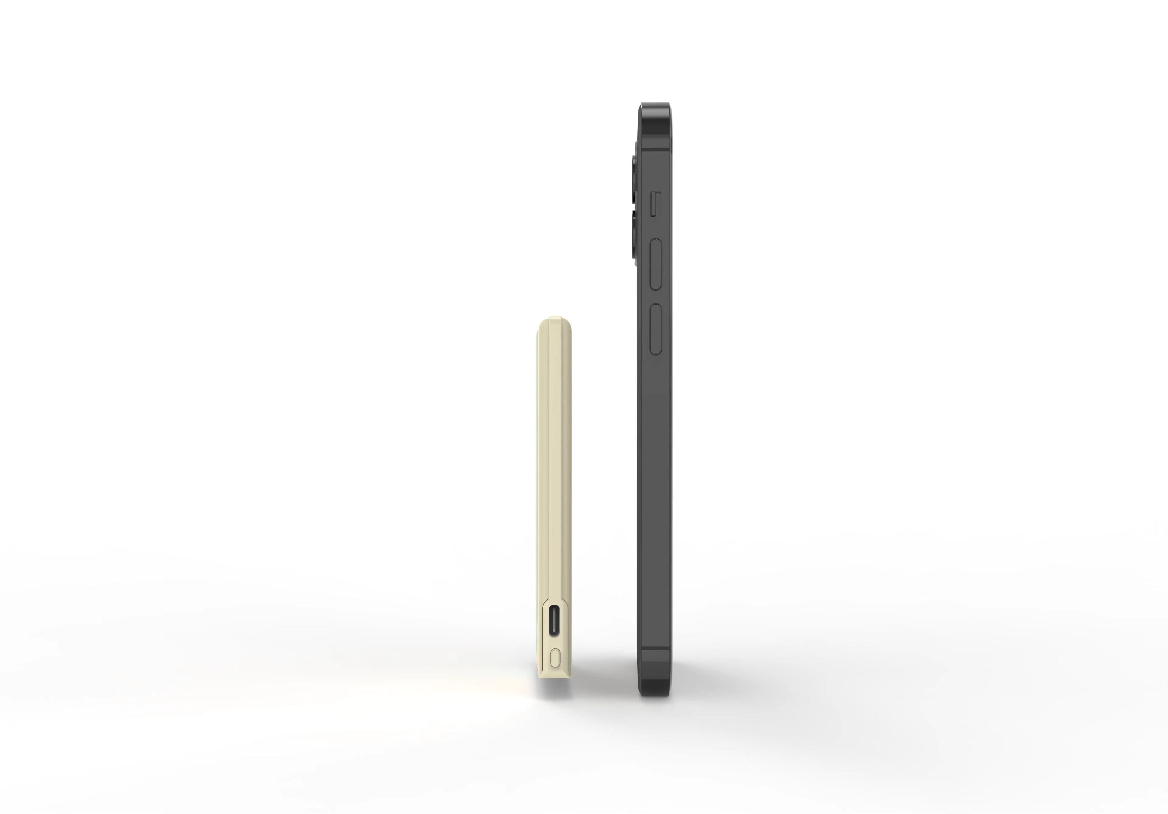 SlimCharge™ 5000mAh Magnetic Power Bank with Built-In Cables