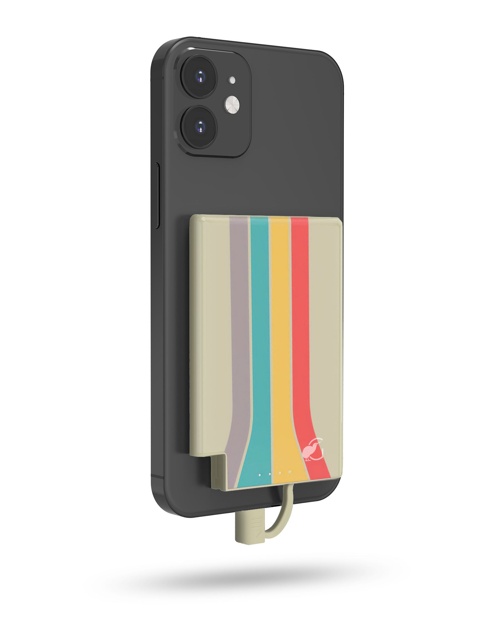 SlimCharge™ 5000mAh Magnetic Power Bank with Built-In Cables