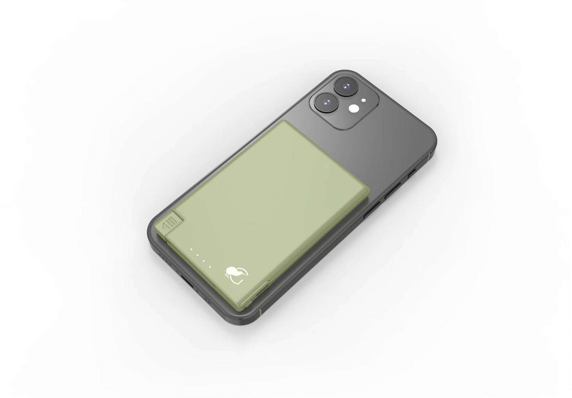 SlimCharge™ 5000mAh Magnetic Power Bank with Built-In Cables