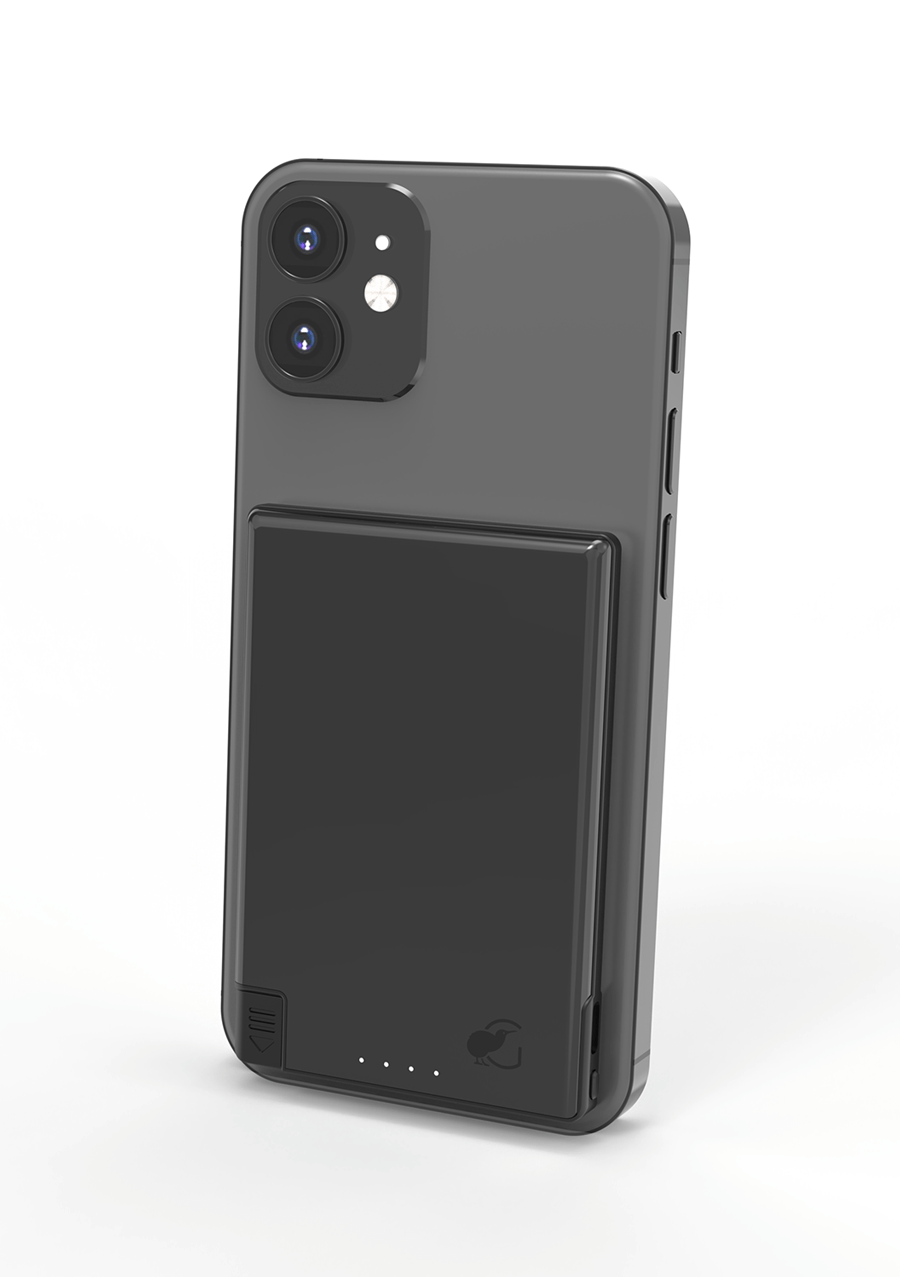 SlimCharge™ 5000mAh Magnetic Power Bank with Built-In Cables