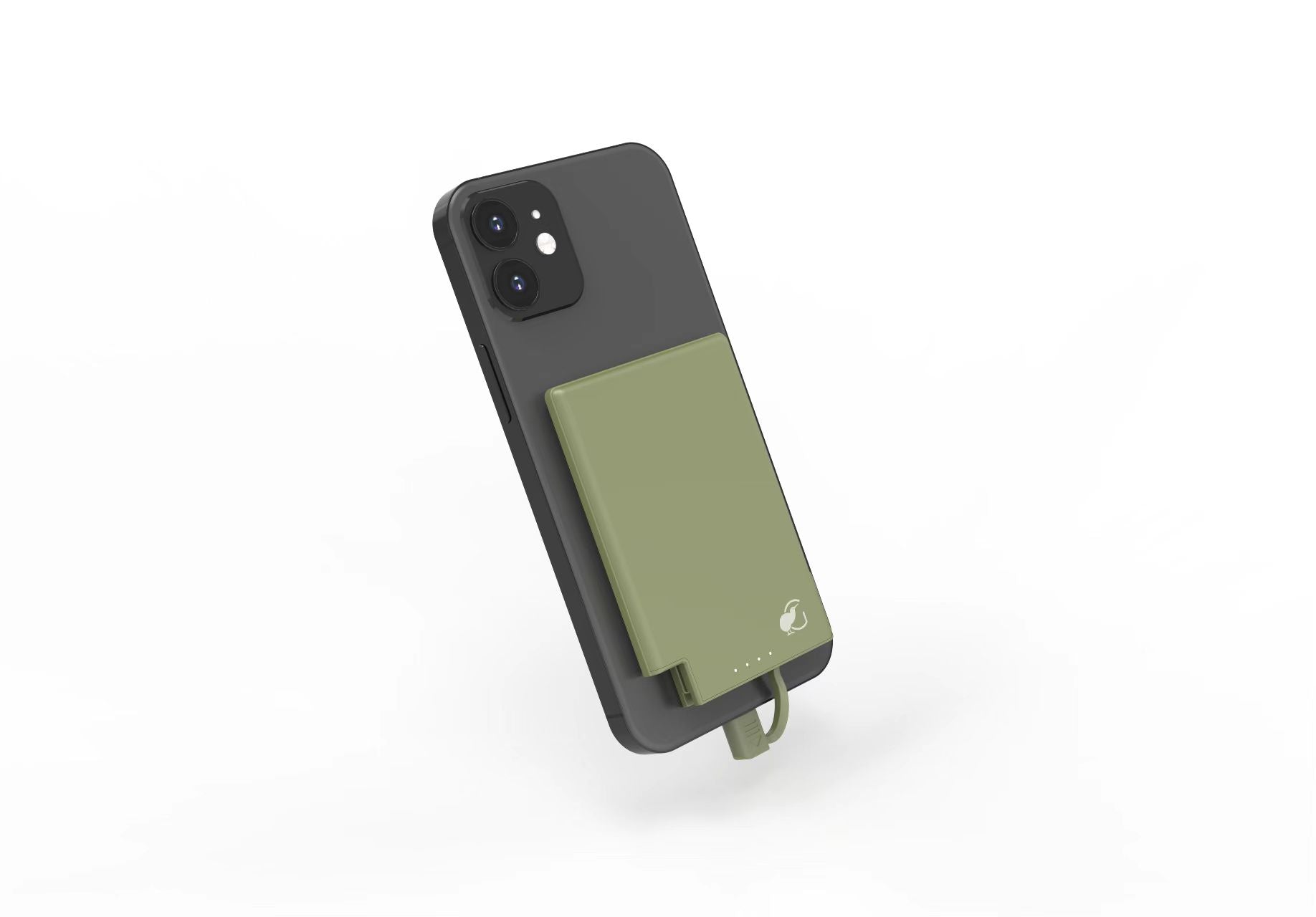 SlimCharge™ 5000mAh Magnetic Power Bank with Built-In Cables