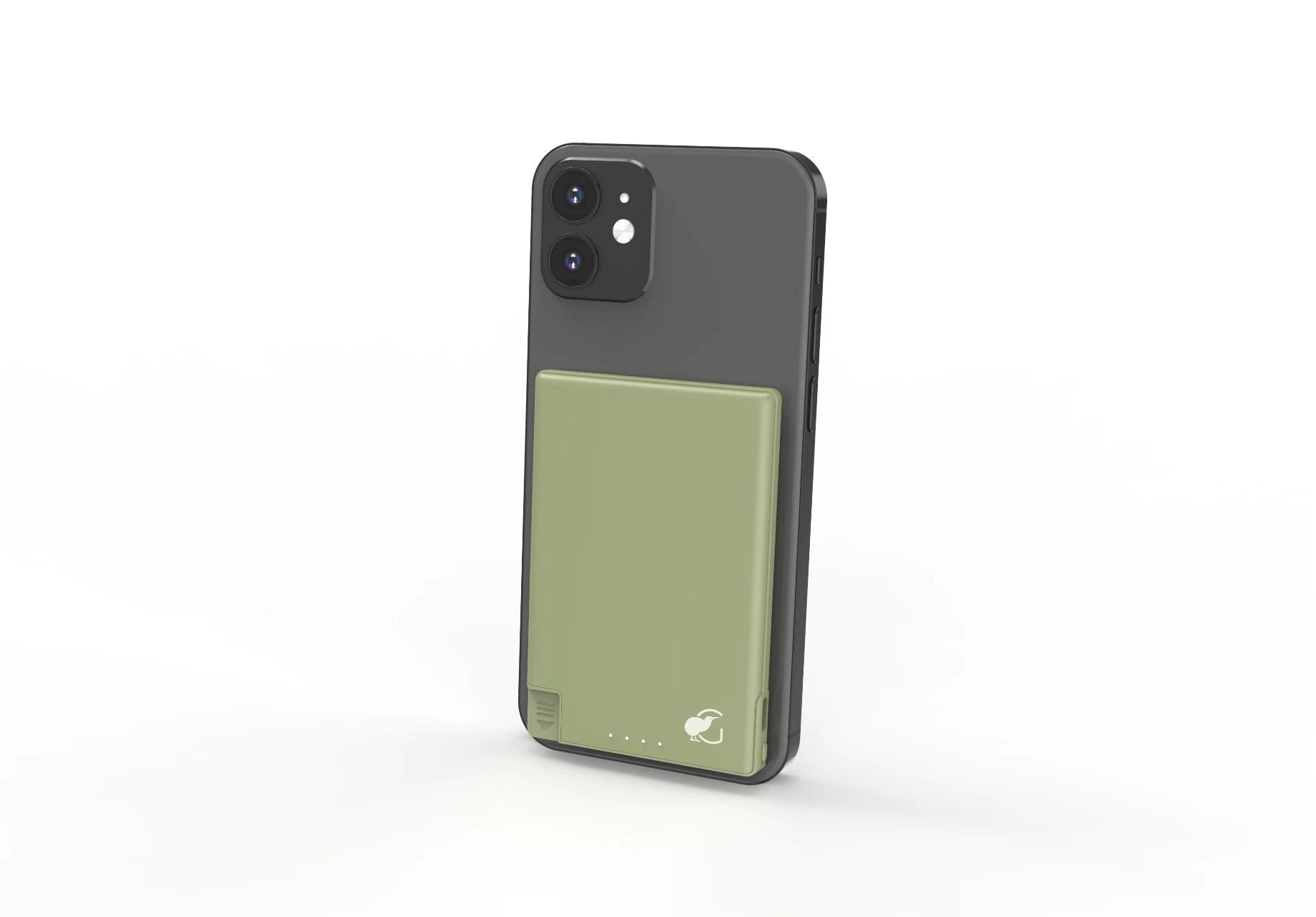 SlimCharge™ 5000mAh Magnetic Power Bank with Built-In Cables