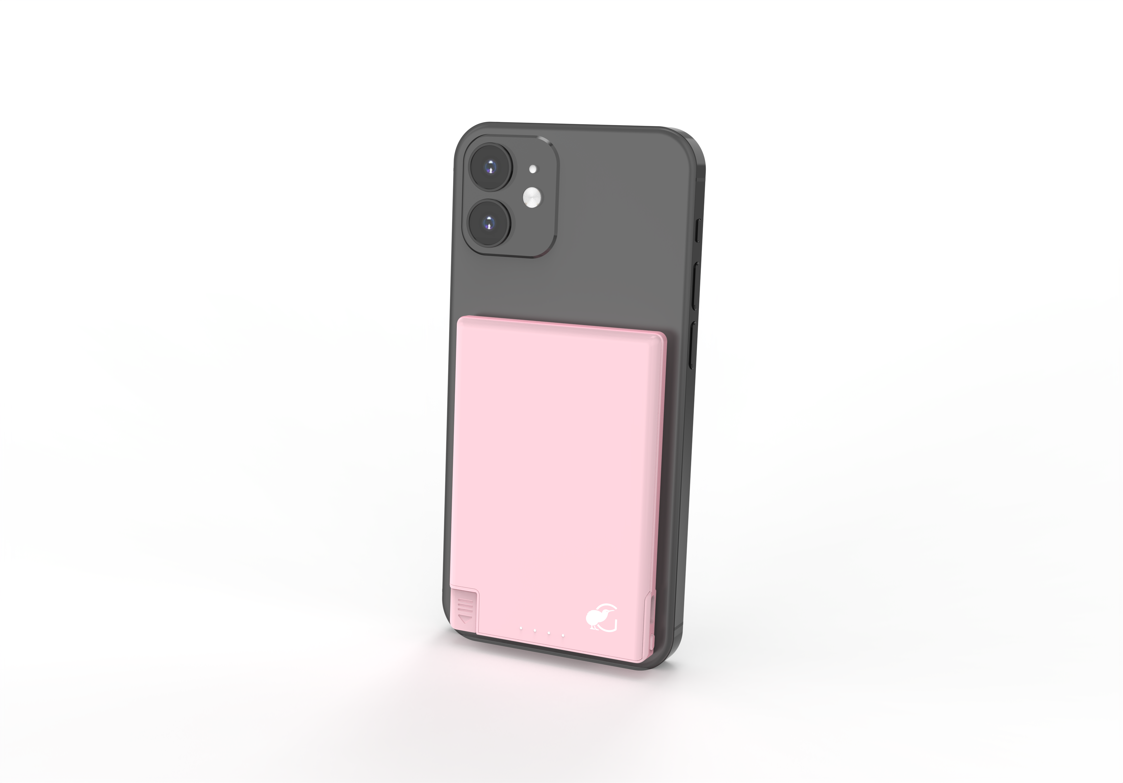 SlimCharge™ 5000mAh Magnetic Power Bank with Built-In Cables