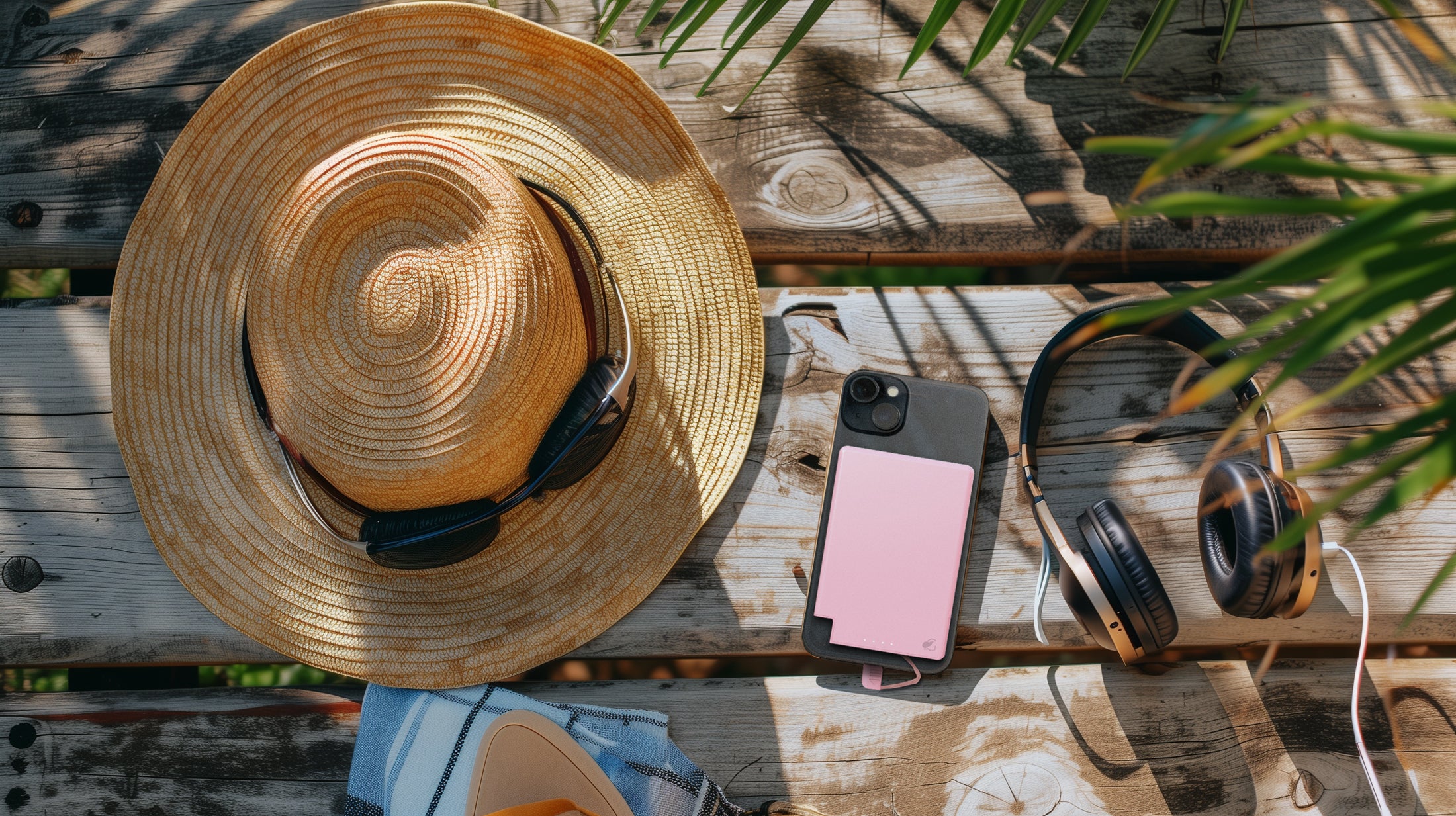 SlimCharge™ 5000mAh Magnetic Power Bank with Built-In Cables