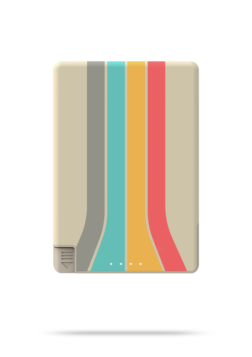 SlimCharge™ 5000mAh Magnetic Power Bank with Built-In Cables