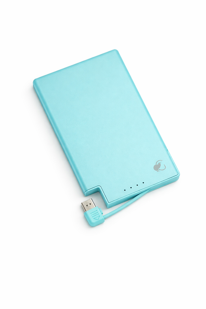 SlimCharge™ 5000mAh Magnetic Power Bank with Built-In Cables