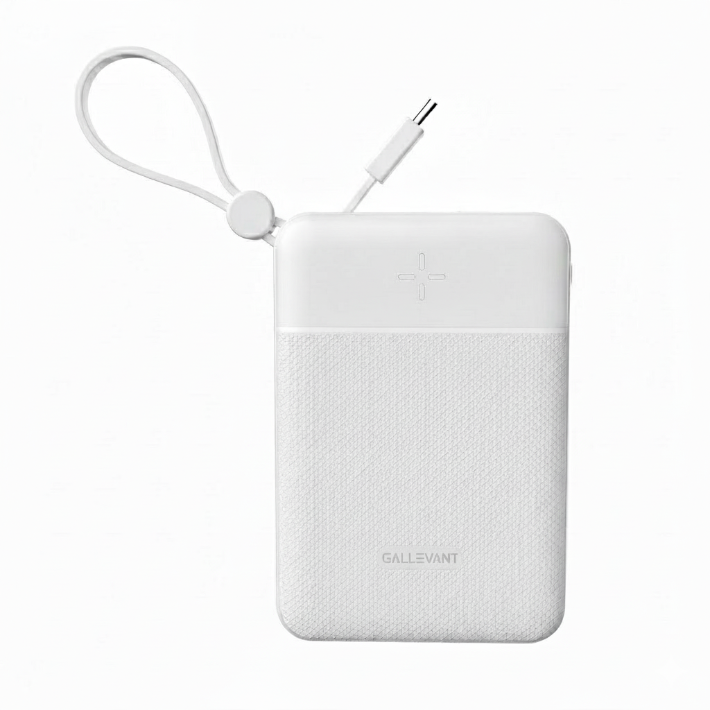 CoreCharge™ 10,000mAh Portable Power Bank with Built-In Cables