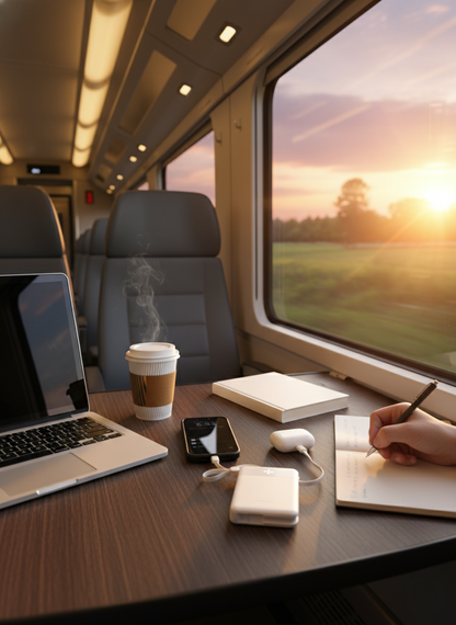 CoreCharge™ 10,000mAh Portable Power Bank with Built-In Cables