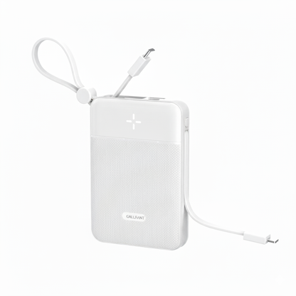 CoreCharge™ 10,000mAh Portable Power Bank with Built-In Cables