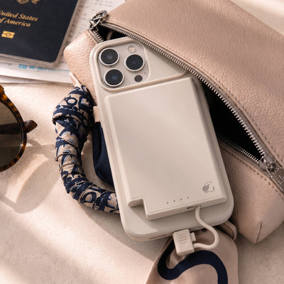 SlimCharge™ Magnetic Power Bank with Built-In Cables - 5k mAh