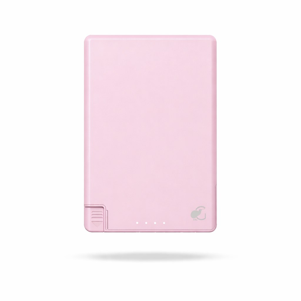 SlimCharge™ 5000mAh Magnetic Power Bank with Built-In Cables