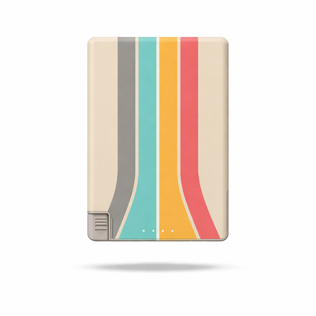 SlimCharge™ 5000mAh Magnetic Power Bank with Built-In Cables