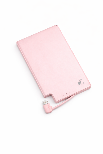 SlimCharge™ 5000mAh Magnetic Power Bank with Built-In Cables