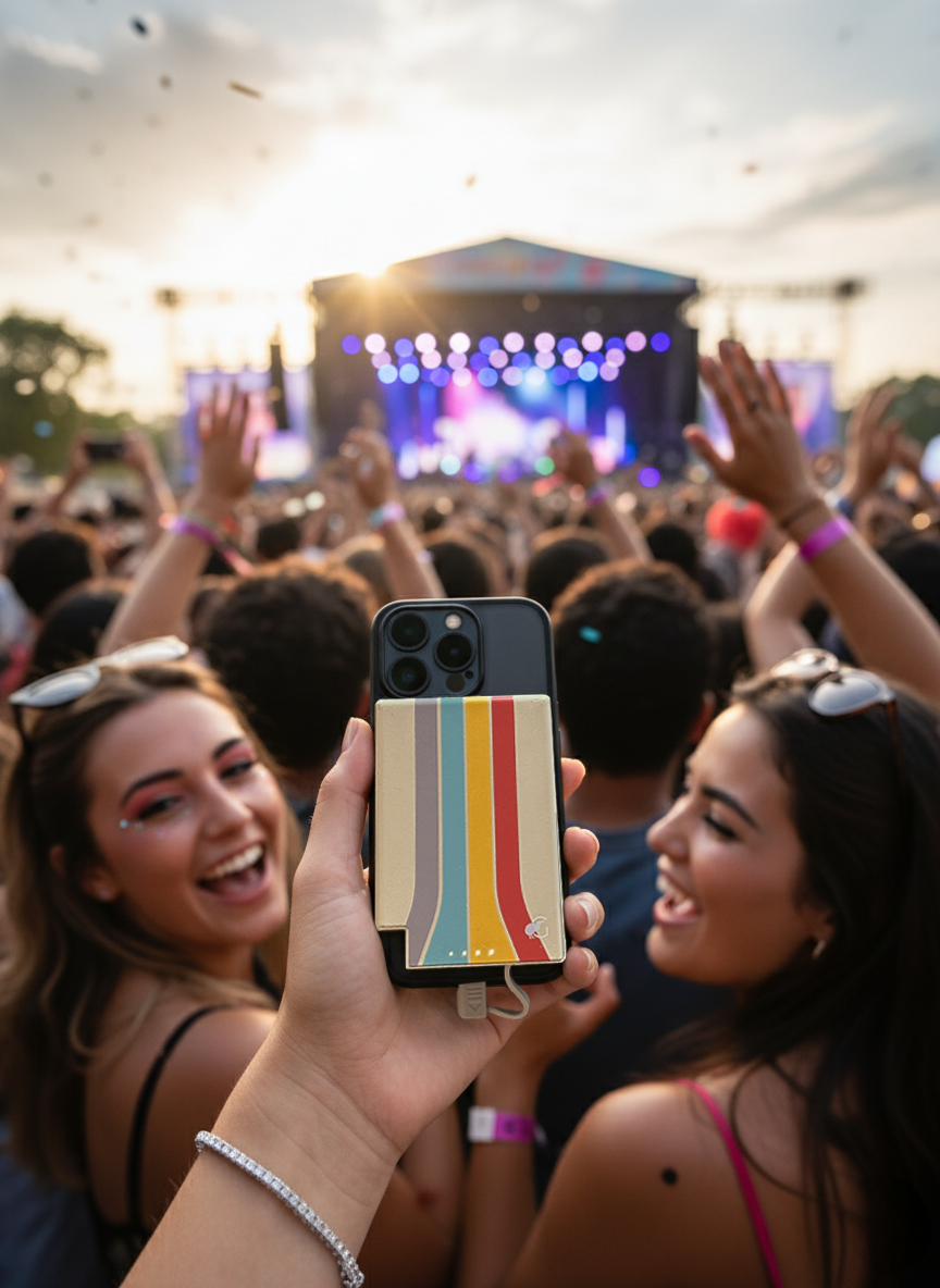 SlimCharge™ 5000mAh Magnetic Power Bank with Built-In Cables