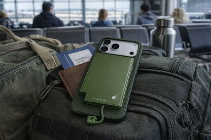 SlimCharge™ 5000mAh Magnetic Power Bank with Built-In Cables