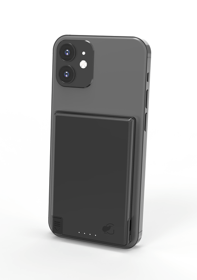 SlimCharge™ 5000mAh Magnetic Power Bank with Built-In Cables