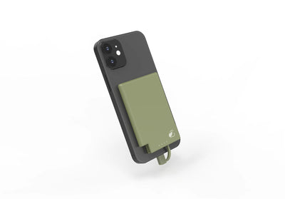 SlimCharge™ 5000mAh Magnetic Power Bank with Built-In Cables