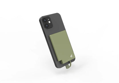 SlimCharge™ 5000mAh Magnetic Power Bank with Built-In Cables