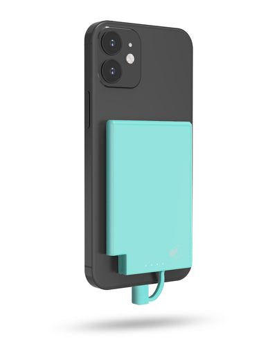 SlimCharge™ 5000mAh Magnetic Power Bank with Built-In Cables